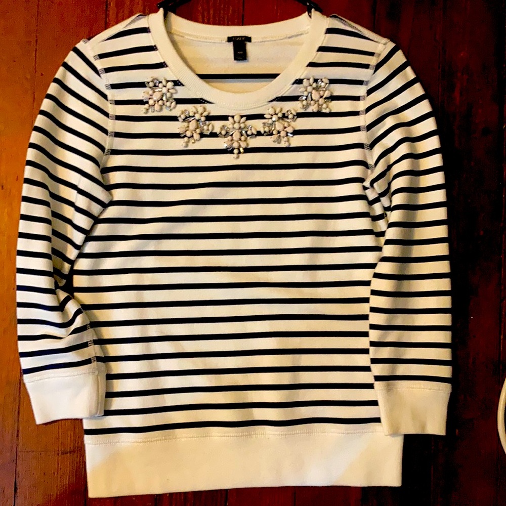 J. Crew pullover with beading